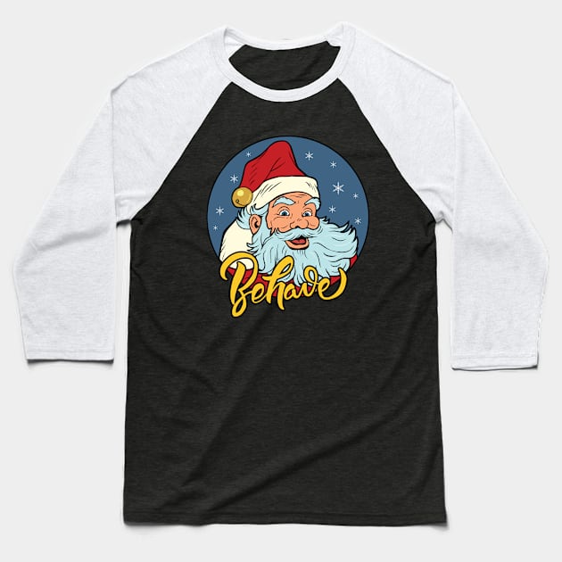 Pop Art Santa Baseball T-Shirt by valentinahramov